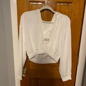 White see through sweater